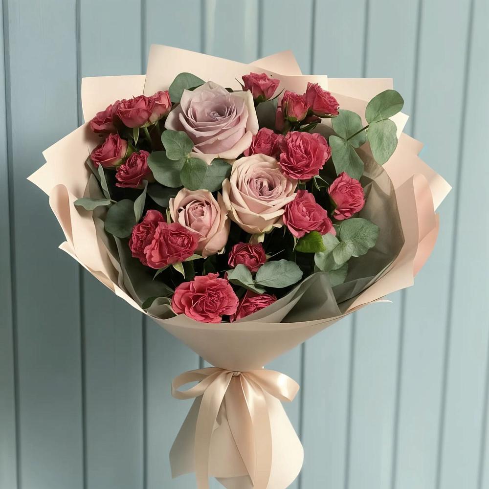 Букет цветов из: Гвоздики и Розы в Вревском