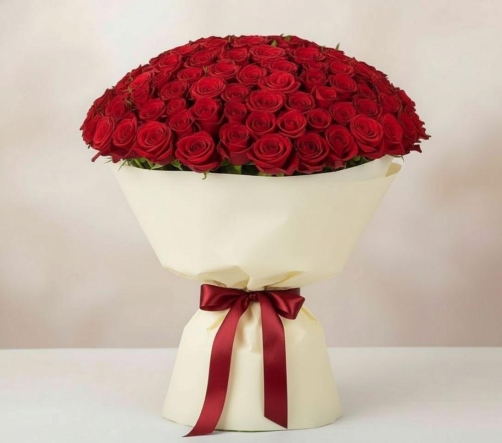 Букет 101 Красная роза Милано в Вревском