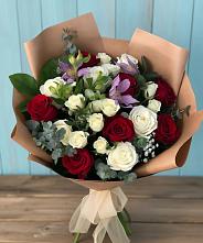 Букет цветов из:  Розы и Альстромерии #REPLACE_PRED# Вревском