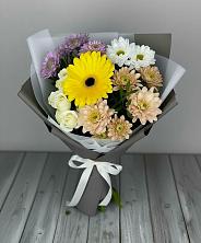 Букет цветов из:  Розы, Герберы и Хризантемы в Вревском