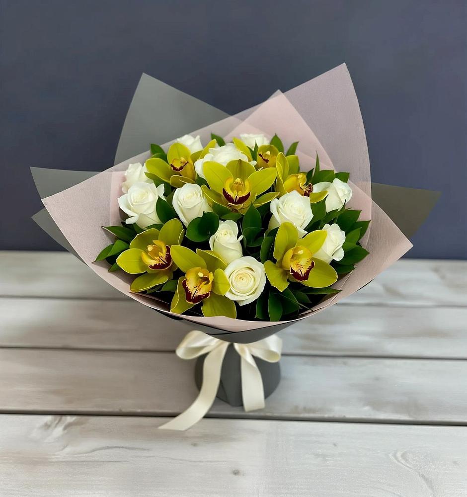 Букет цветов из: Орхидеи и Розы в Вревском