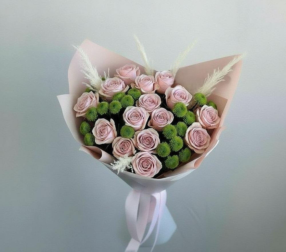 Букет цветов из: Розы и Хризантемы в Вревском