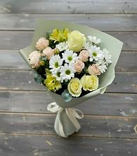 Букет цветов из:  Альстромерии, Розы и Хризантемы в Вревском