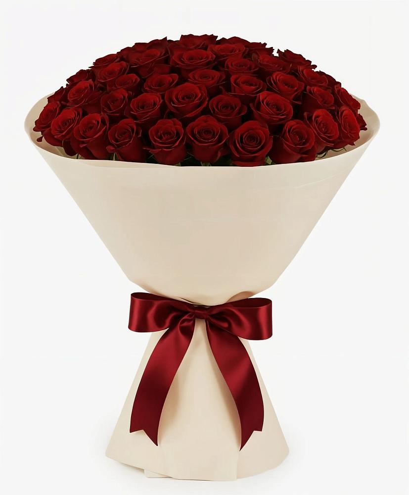 Букет 101 Бордовая роза Блэк Бакарра в Вревском