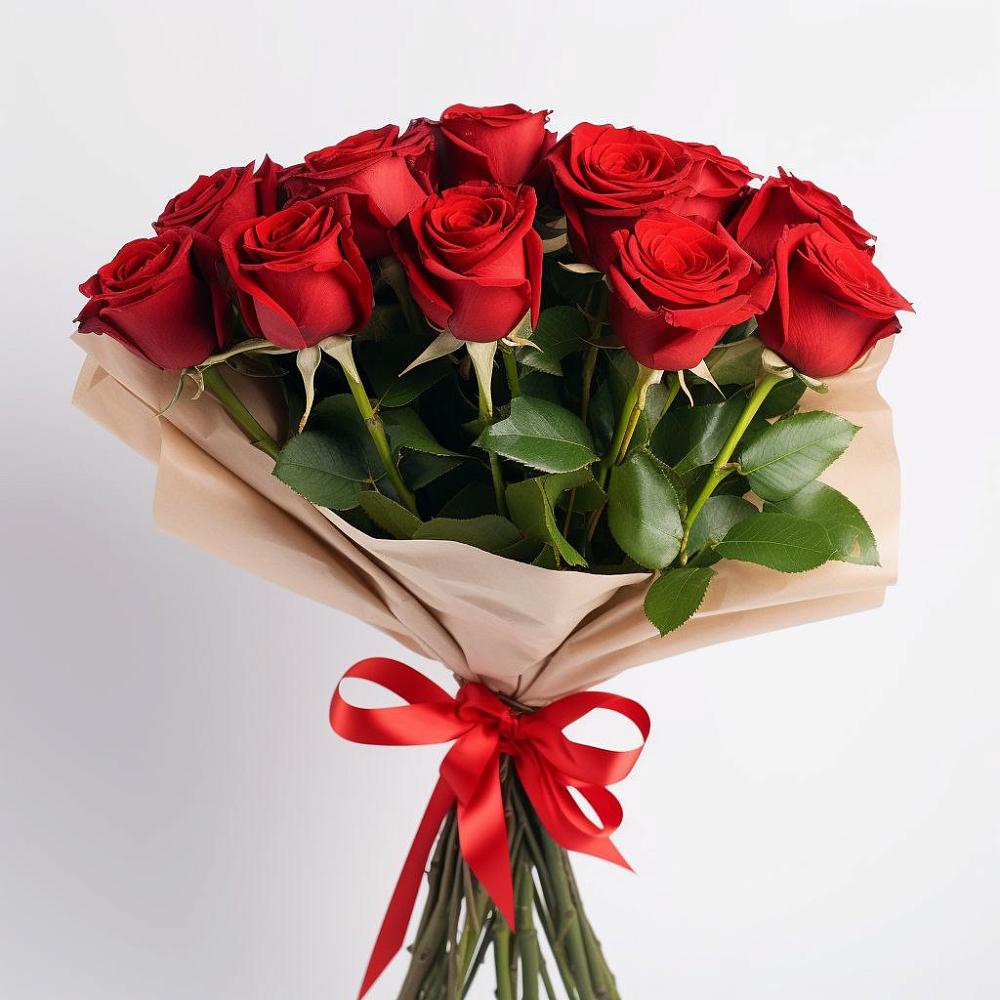Букет 11 Красных роз Эдлесс Лав в Вревском