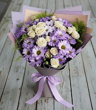 Букет цветов из:  Хризантемы и Розы #REPLACE_PRED# Вревском